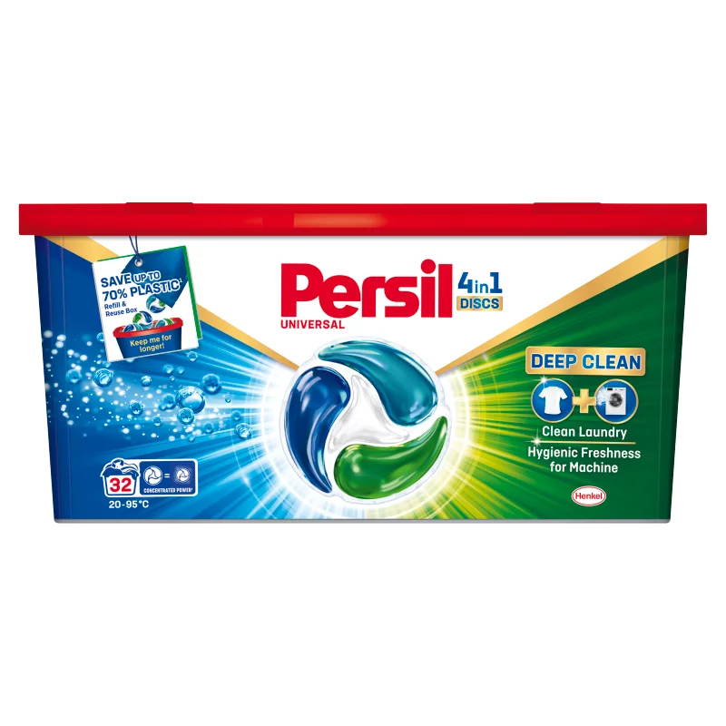 Persil Discs Universal mosószer koncentrátum fehér és világos ruhadarabokhoz 32 mosás 528 g