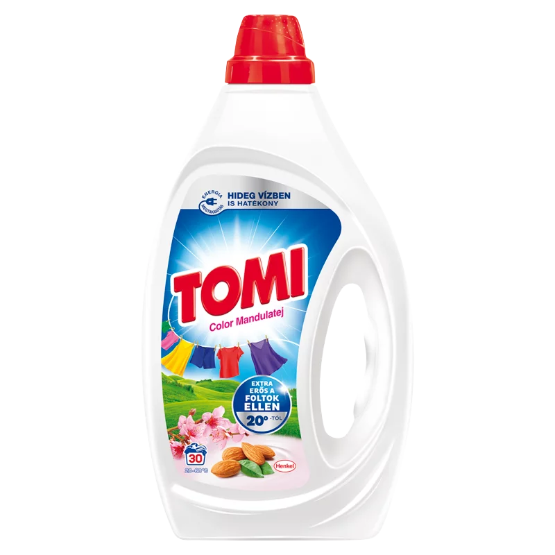 Tomi Color Mandulatej folyékony mosószer színes ruhákhoz 30 mosás 1,35 l