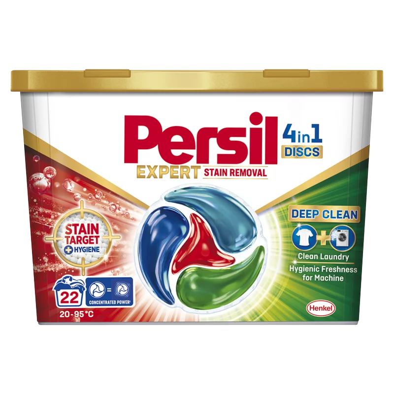 Persil Discs Expert mosószer koncentrátum gépi mosáshoz fehér, világos ruhadarabokhoz 22 mosás 374 g