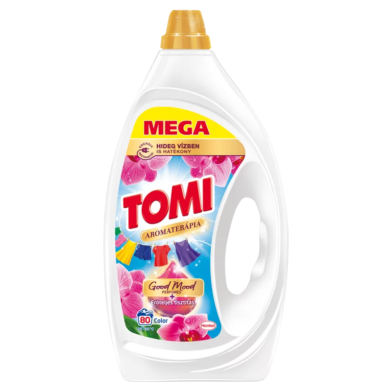 Tomi Aromaterápia Orchidea folyékony mosószer színes ruhákhoz 80 mosás 3,6 l