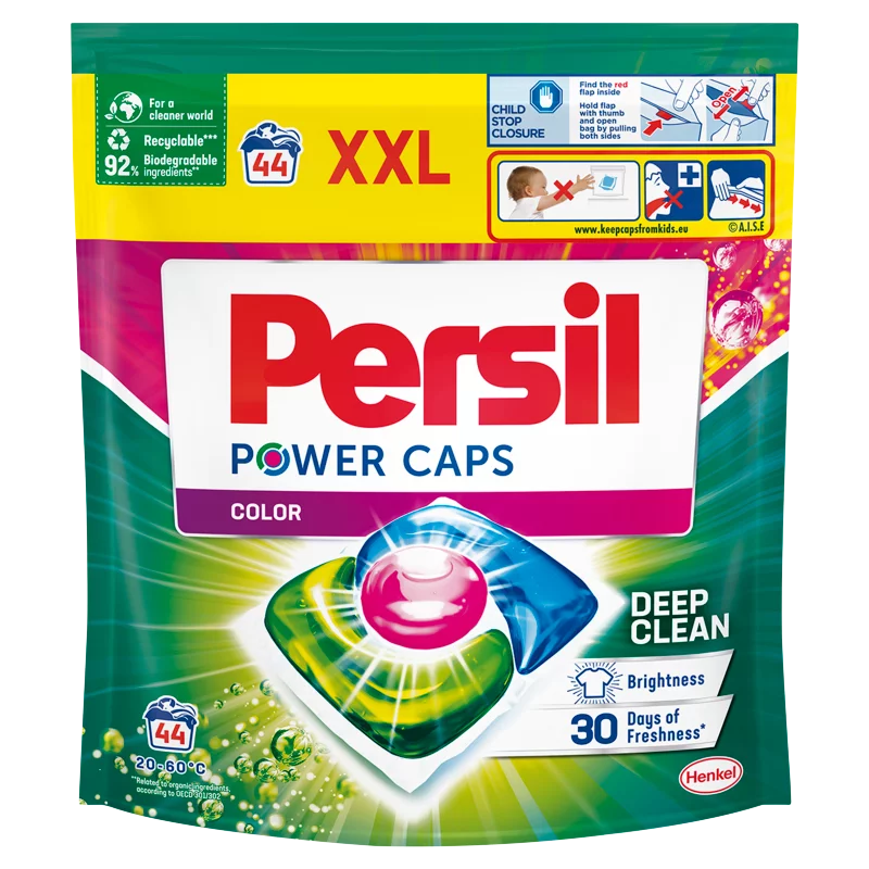 Persil Power Caps Color mosószer koncentrátum gépi mosáshoz színes ruhadarabokhoz 44 mosás 616 g