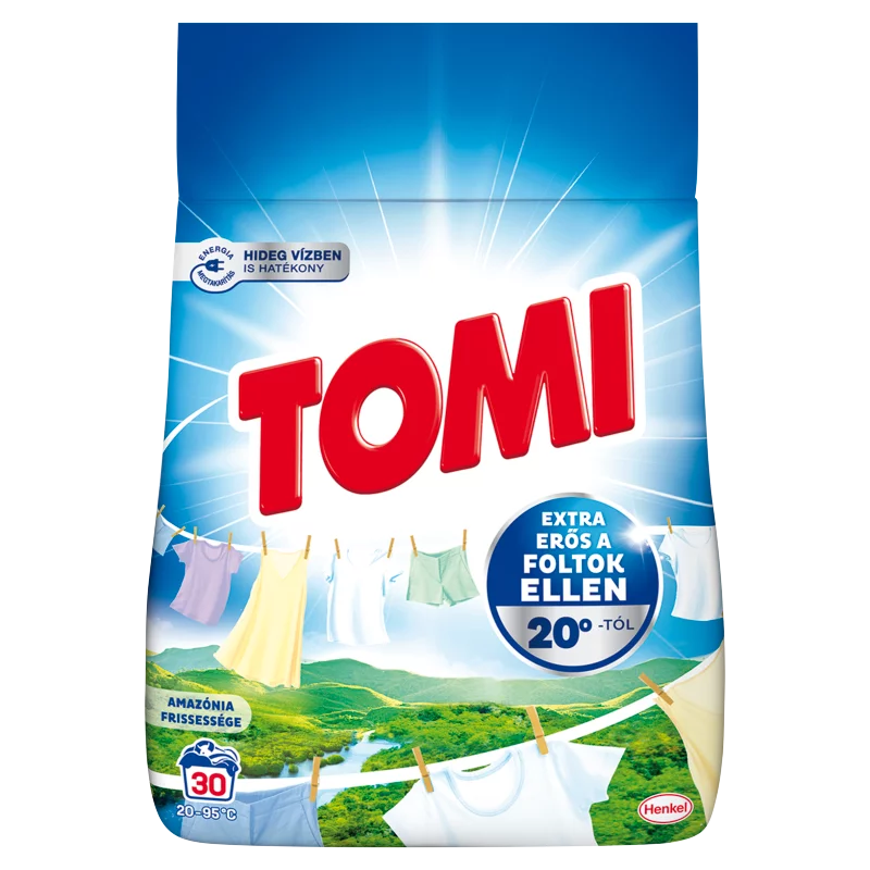 Tomi Amazónia Frissessége mosószer fehér és világos ruhákhoz 30 mosás 1,65 kg 