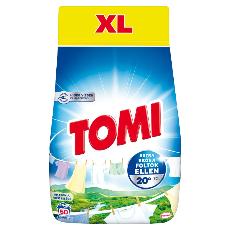 Tomi Amazónia Frissessége mosószer fehér és világos ruhákhoz 50 mosás 2,75 kg