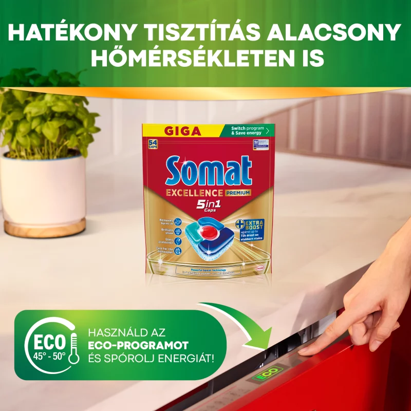 Somat Excellence Premium 5in1 gépi mosogatószer kapszula 54 db 1004,4 g