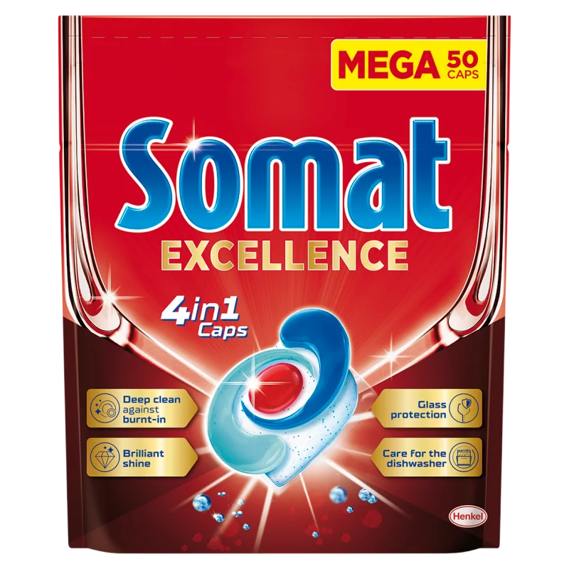 Somat Excellence 4in1 gépi mosogatószer kapszula 50 db 950 g