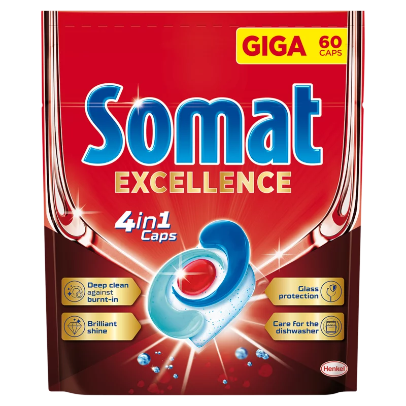 Somat Excellence 4in1 gépi mosogatószer kapszula 60 db 1140 g 