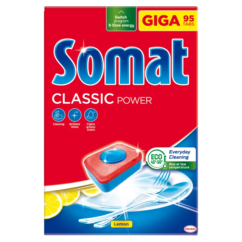 Somat Classic Lemon gépi mosogatótabletta 95 db 1577 g