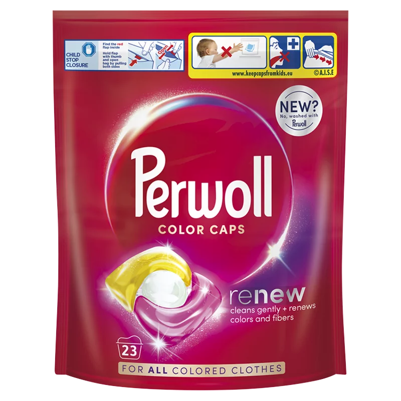 Perwoll Renew Color finommosószer koncentrátum gépi mosáshoz színes ruhaneműkhöz 23 mosás 310,5 g