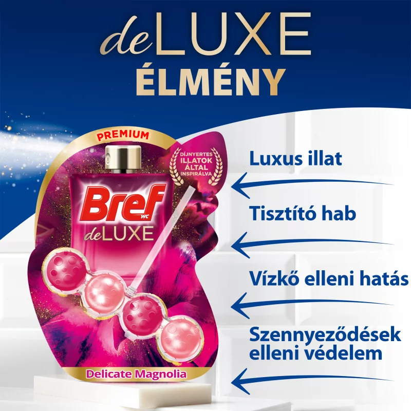 Bref DeLuxe Magnolia WC frissítő 4 x 50 g