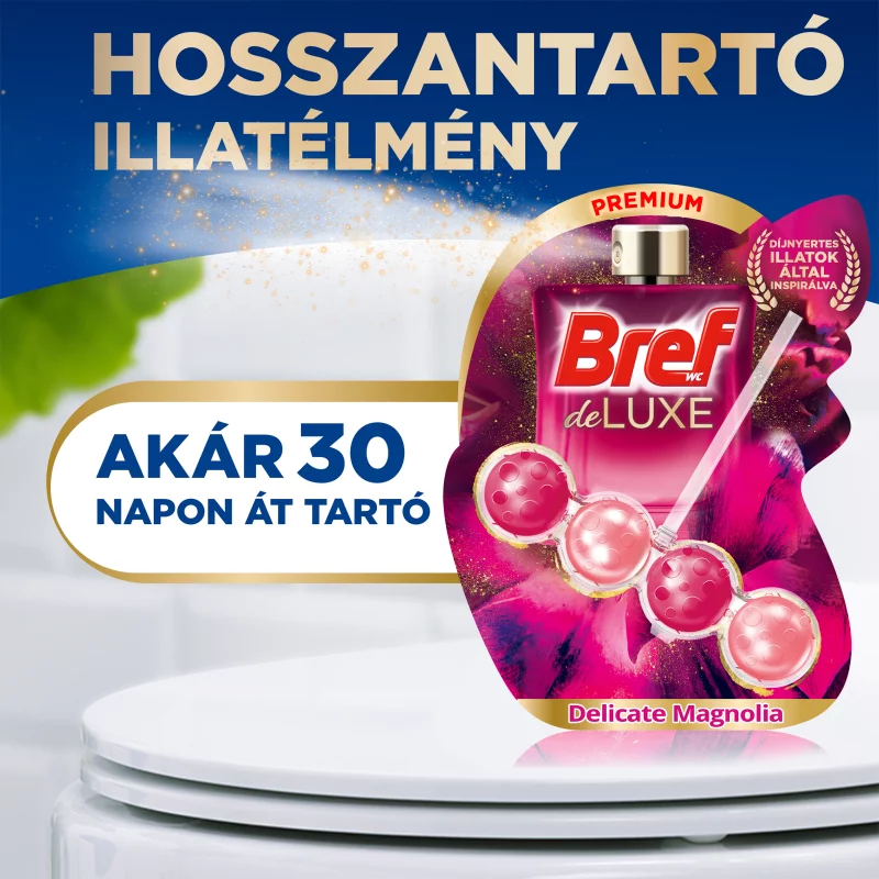 Bref DeLuxe Magnolia WC frissítő 4 x 50 g