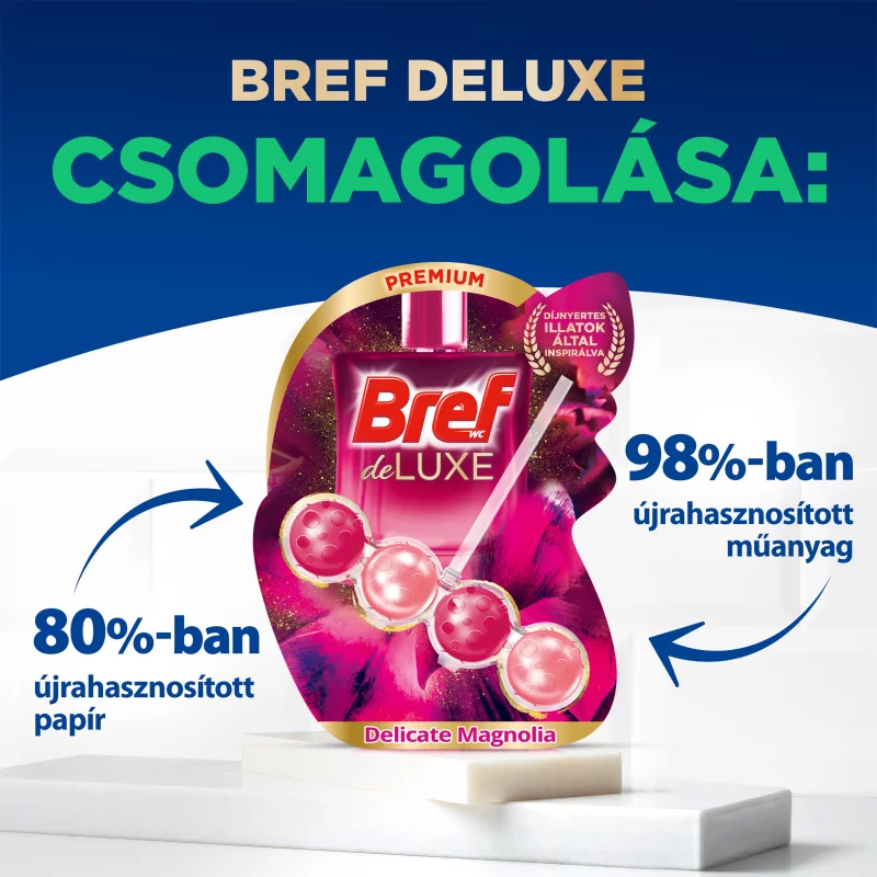 Bref DeLuxe Magnolia WC frissítő 4 x 50 g