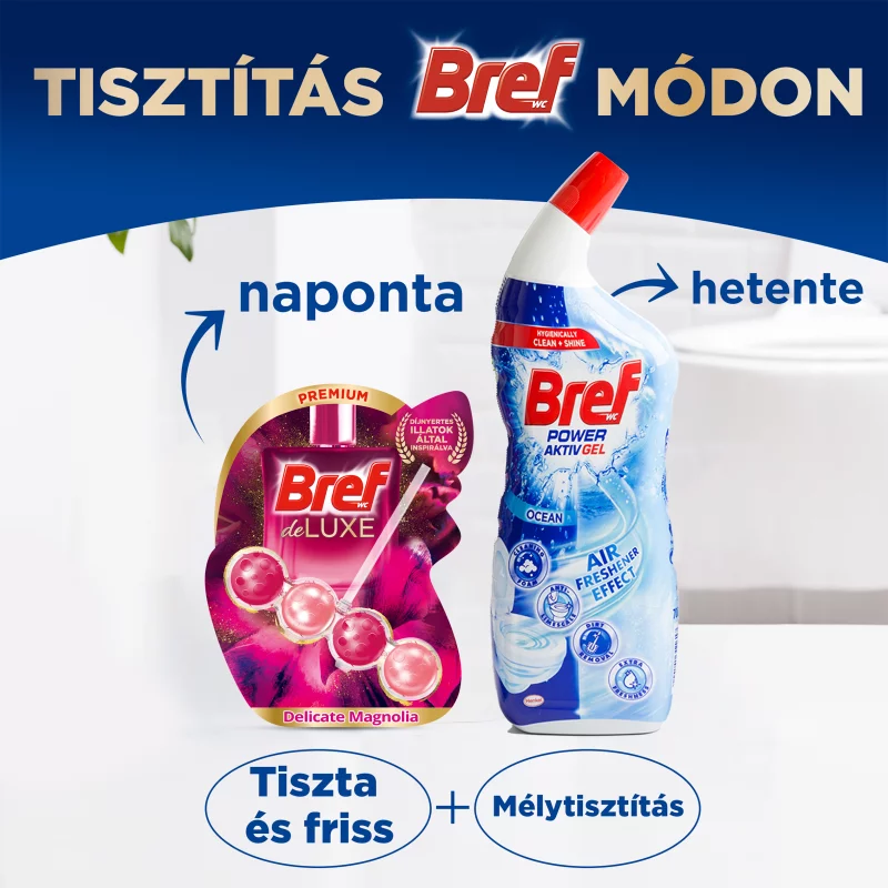 Bref DeLuxe Magnolia WC frissítő 4 x 50 g