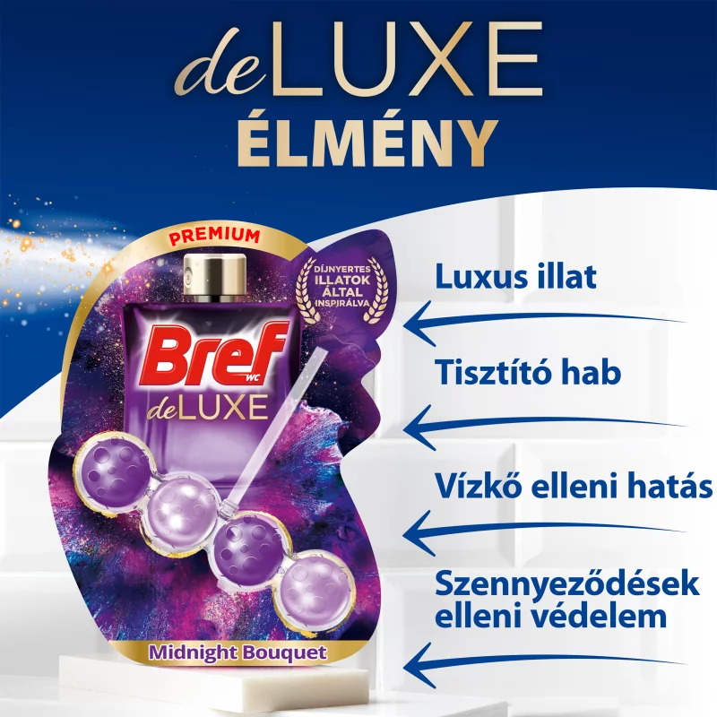 Bref DeLuxe Midnight Bouqet WC frissítő 3 x 50 g