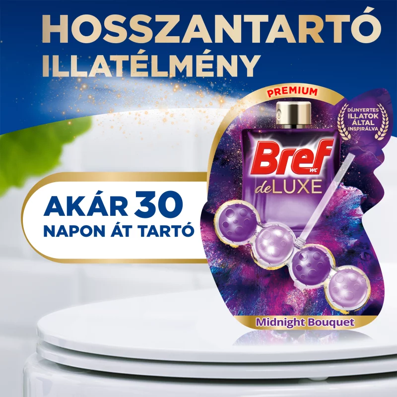 Bref DeLuxe Midnight Bouqet WC frissítő 3 x 50 g