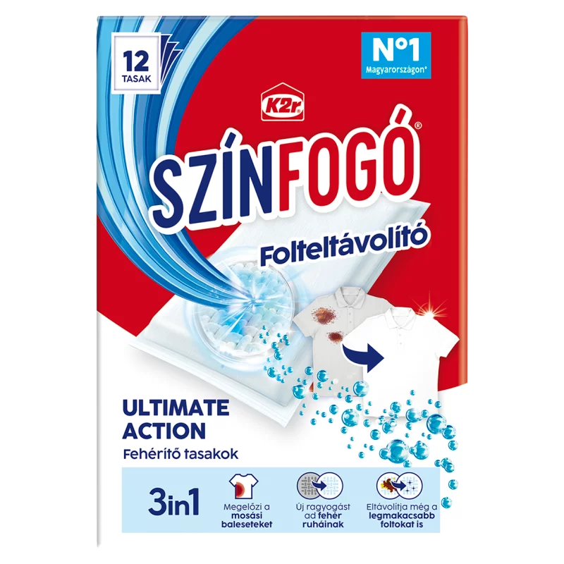 K2r Ultimate Action Színfogó folteltávolító fehérítő tasakok 12 x 30 g (360 g)