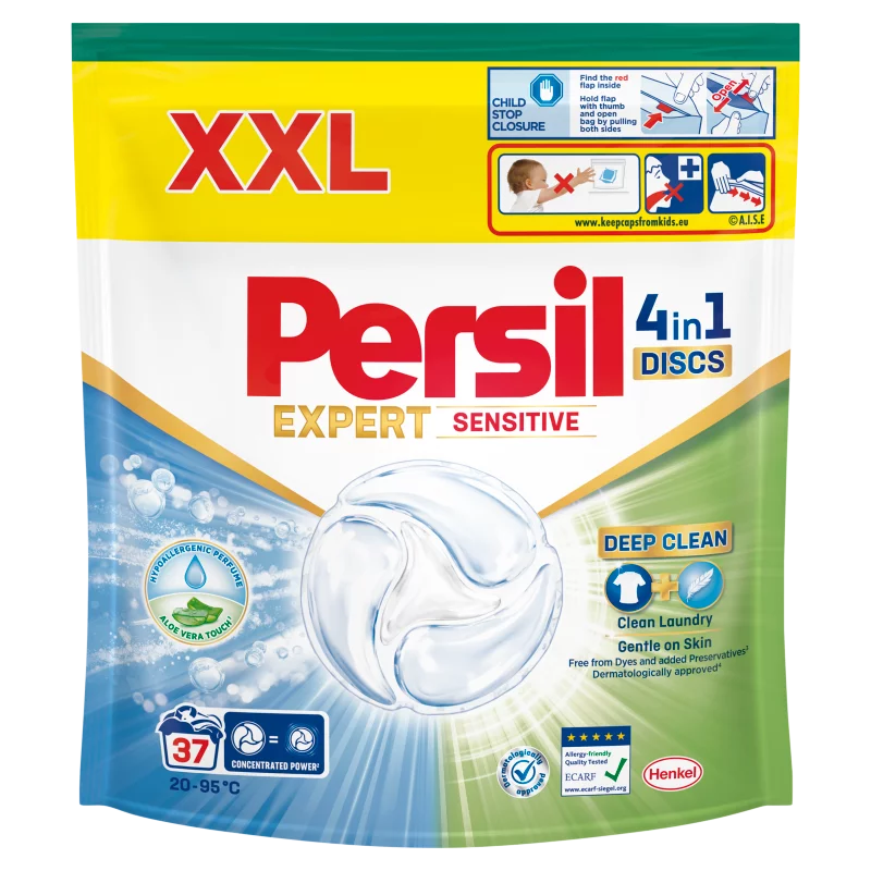 Persil Expert Sensitive előre adagolt mosószer fehér és világos ruhadarabokhoz 37 mosás 610,5 g