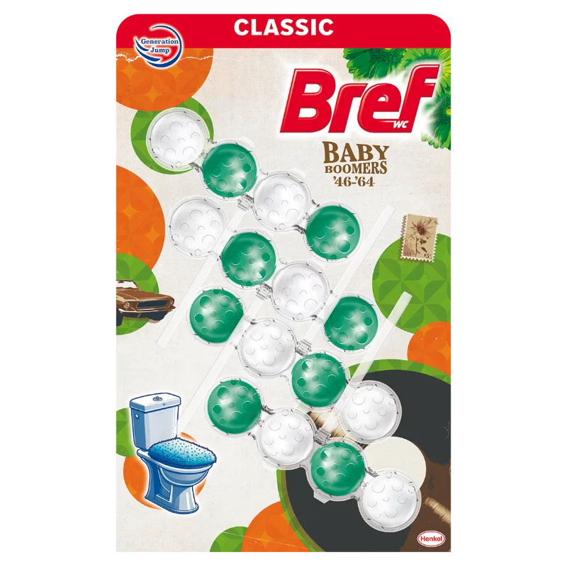 Bref wc tisztító 4x50g Power Aktiv Baby Boomers