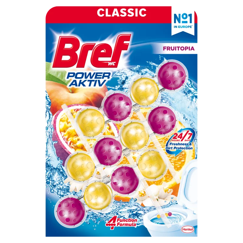 Bref Power Aktiv Fruitopia WC frissítő 3 x 50 g