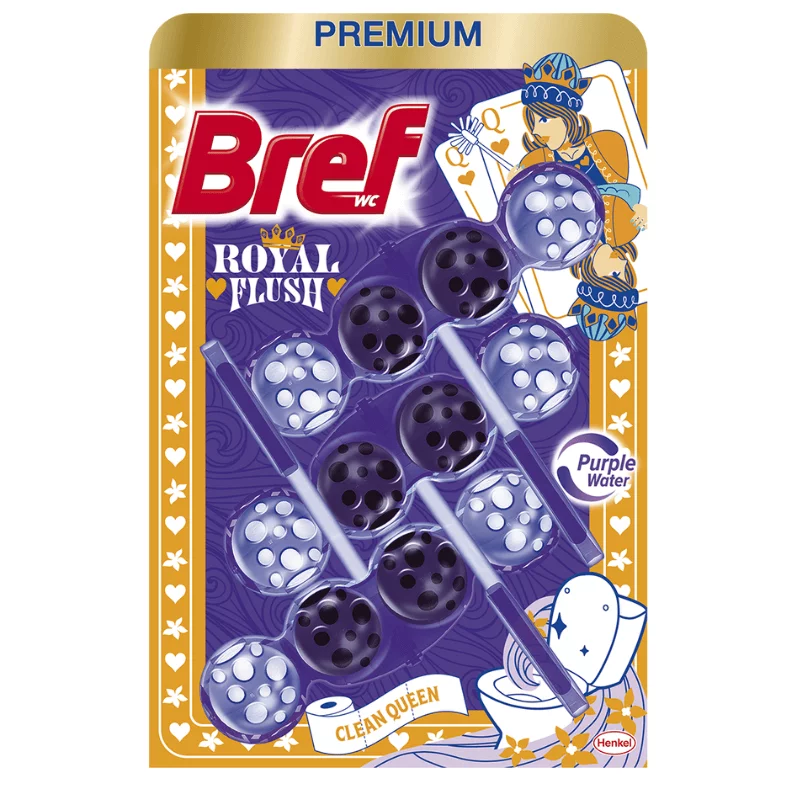Bref wc tisztító 3x50g Color aktív Clean Queen