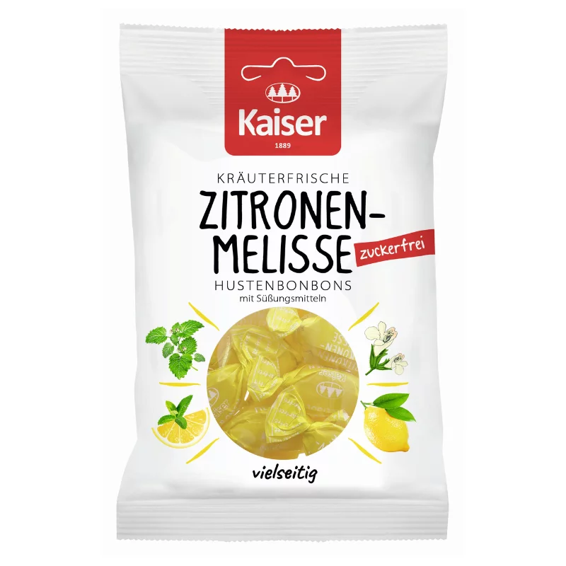 Kaiser torokcukorka 75g citromfüves gyógynövényes cukormentes