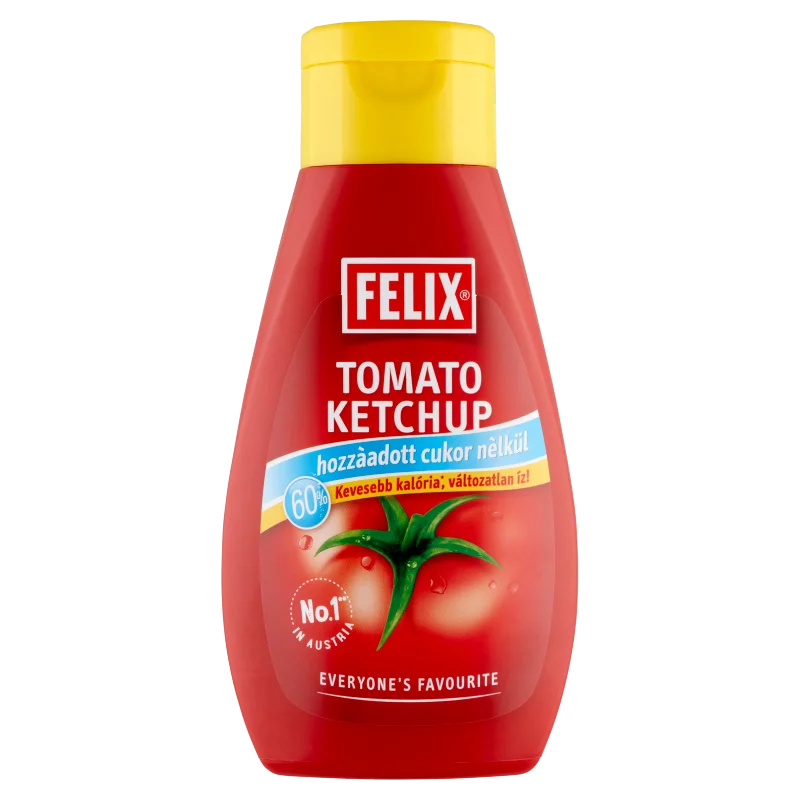 Felix ketchup hozzáadott cukor nélkül, édesítőszerrel 435 g 