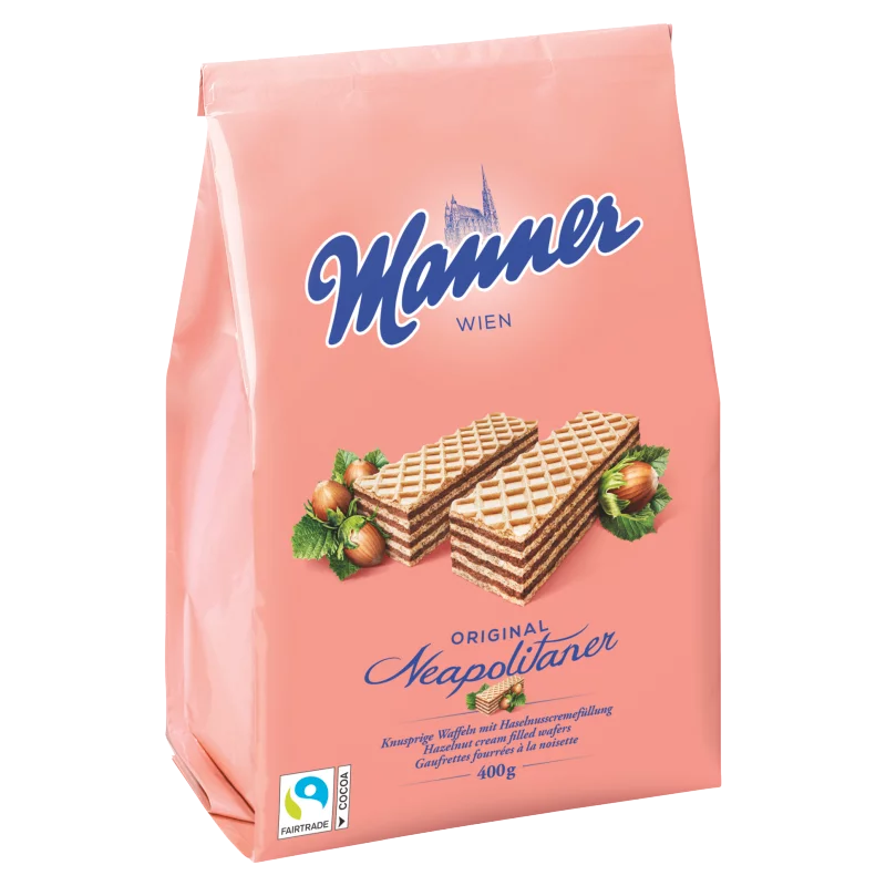 Manner mogyorókrémmel töltött ropogós ostyaszeletek 400 g