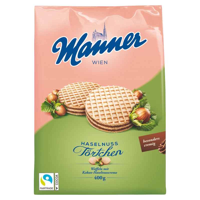 Manner kakaós-mogyorókrémmel töltött ostya 400 g