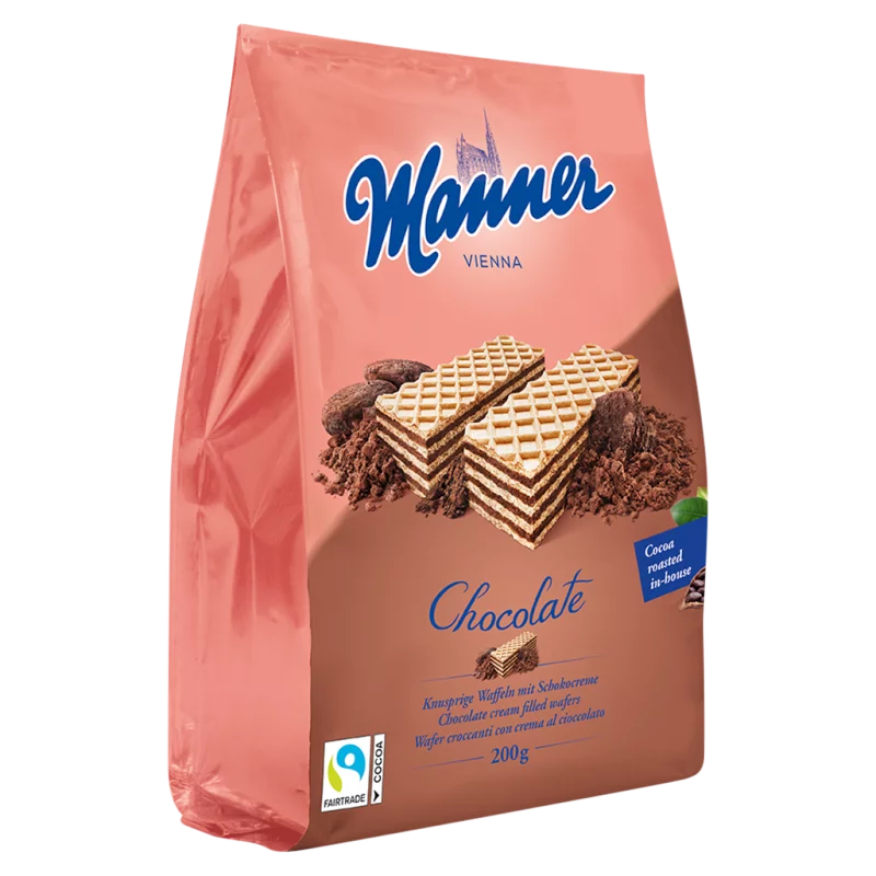 Manner csokoládékrémmel töltött ropogós ostyaszeletek 200 g