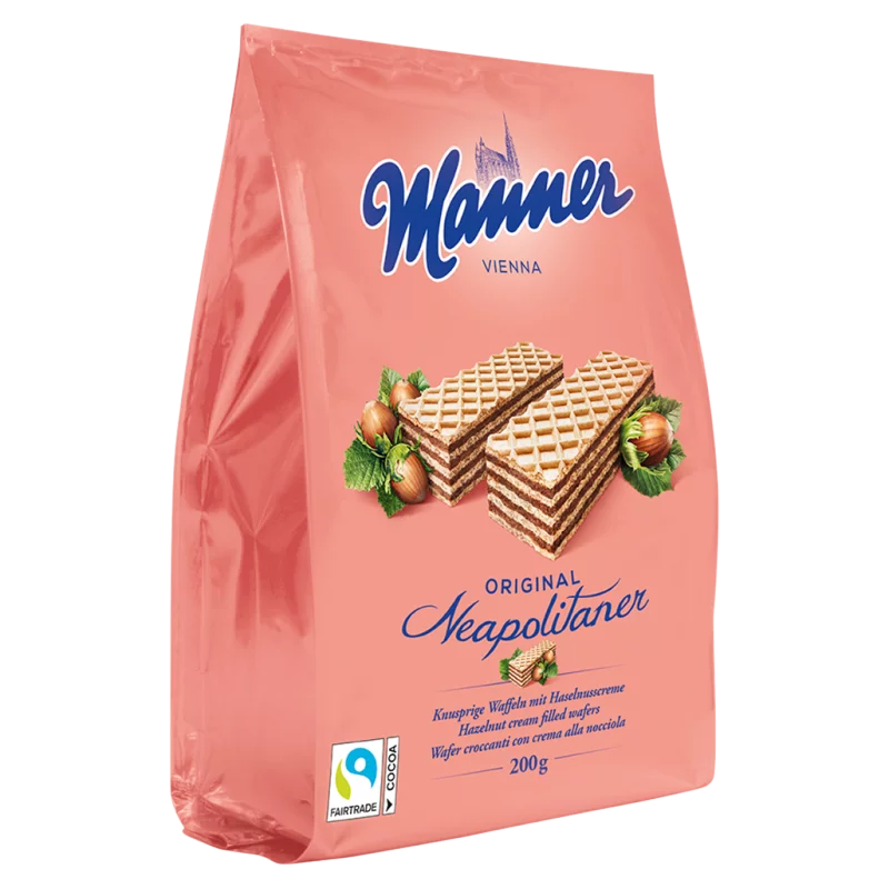 Manner mogyorókrémmel töltött ropogós ostyaszeletek 200 g
