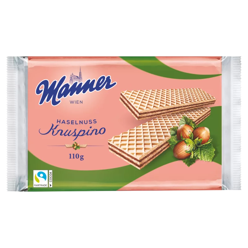 Manner Knuspino mogyorókrémmel töltött ropogós ostyaszeletek 110 g