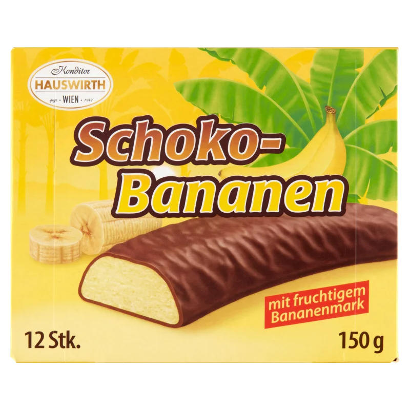 Hauswirth étcsokoládéba mártott banános habcukorka 150 g