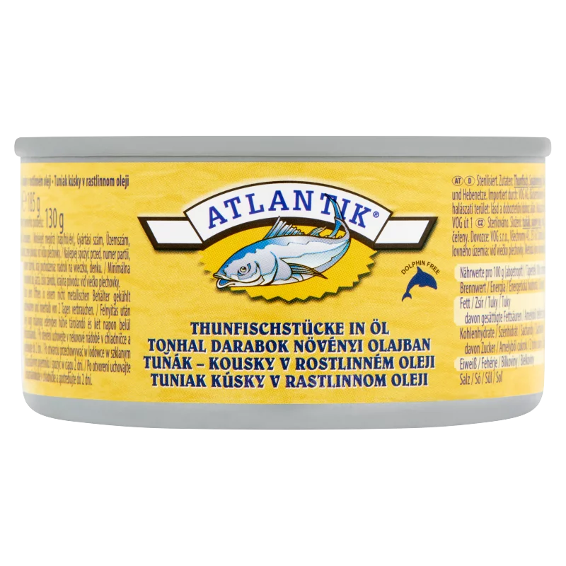 Atlantik tonhal darabok növényi olajban 185 g