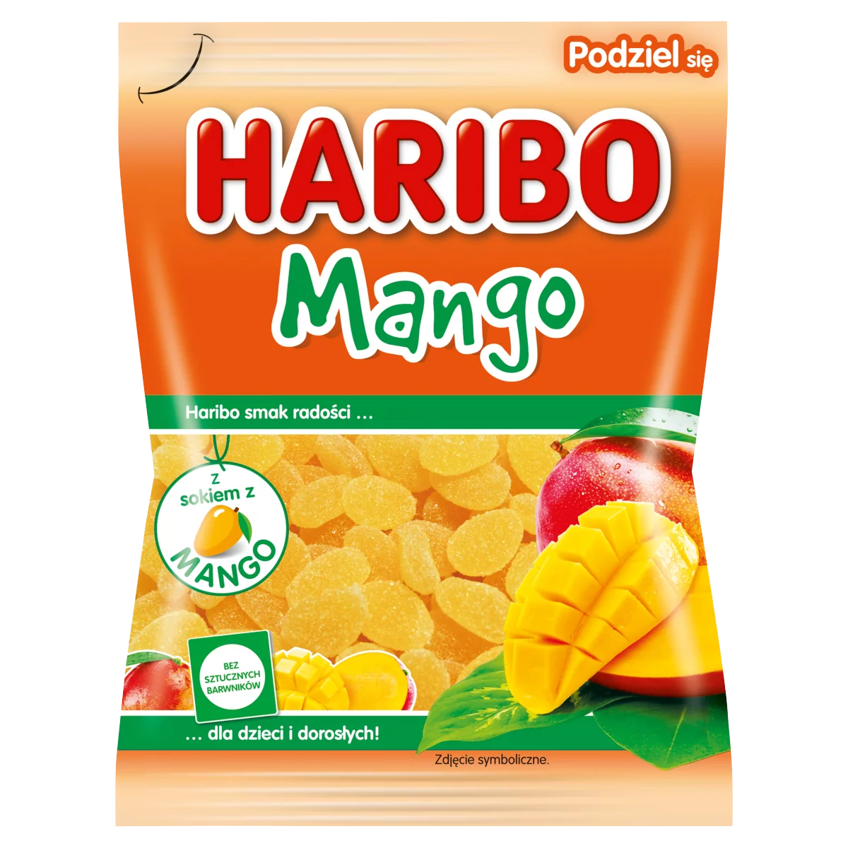 Haribo Mango gyümölcsízű gumicukorka 10% gyümölcslével 160 g