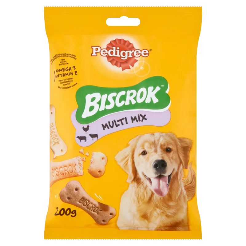 Pedigree Biscrok Multi Mix csirke-marha-bárány kiegészítő állateledel felnőtt kutyák számára 200 g