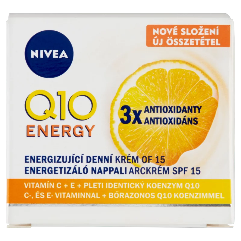 NIVEA Q10 Energy ránctalanító energetizáló nappali arckrém SPF 15 50 ml