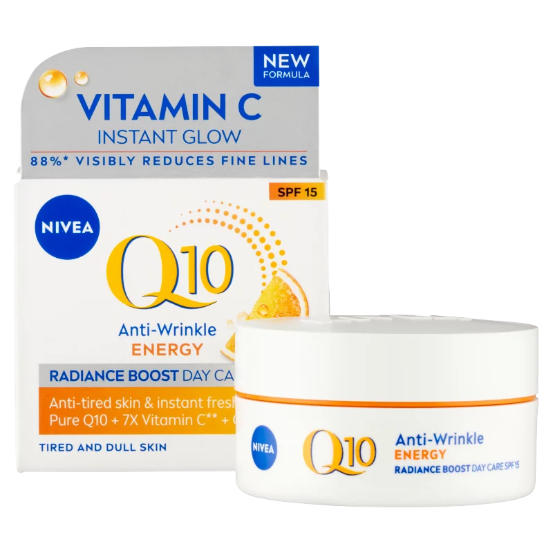 NIVEA Q10 Energy energetizáló ránctalanító nappali arckrém SPF 15 50 ml