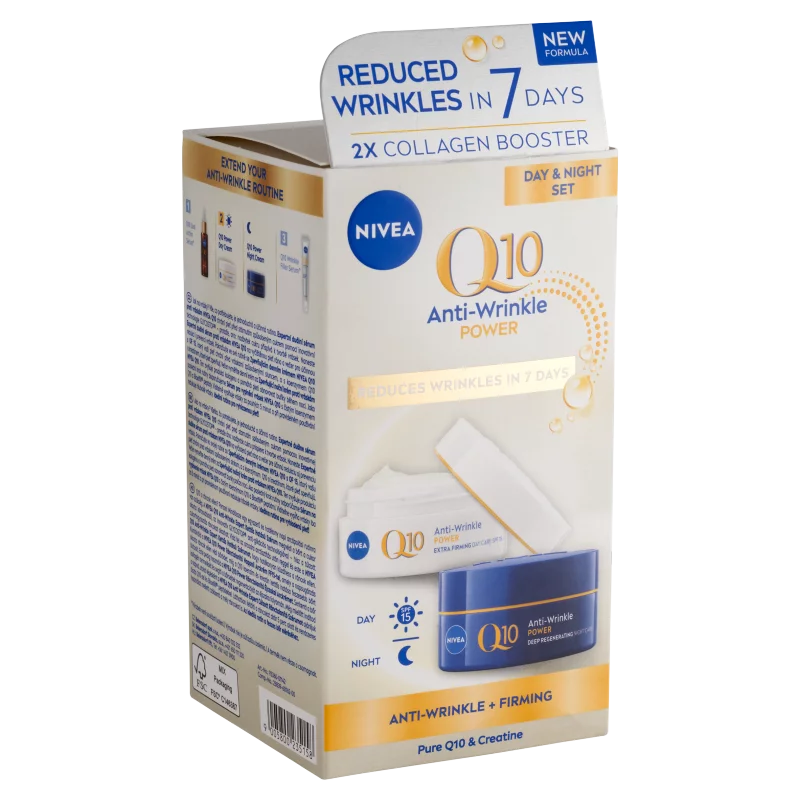 NIVEA Q10 Power ránctalanító nappali és éjszakai arckrém 2 x 50 ml