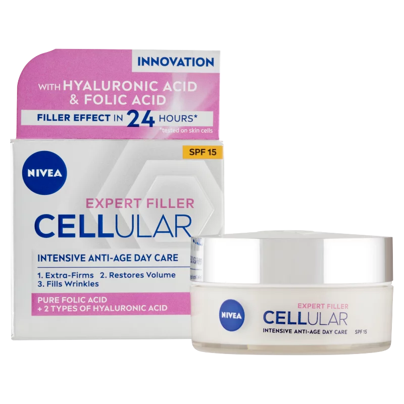 NIVEA Cellular Expert Filler ránctalanító nappali arckrém SPF 15 50 ml