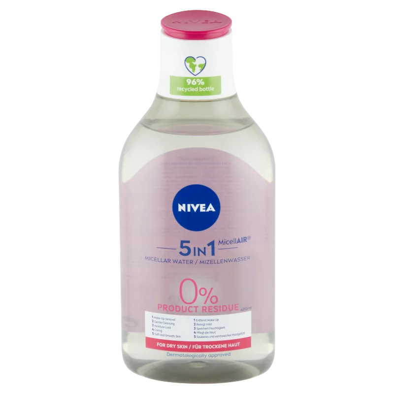 NIVEA MicellAir 5in1 ápoló micellás víz száraz bőrre 400 ml
