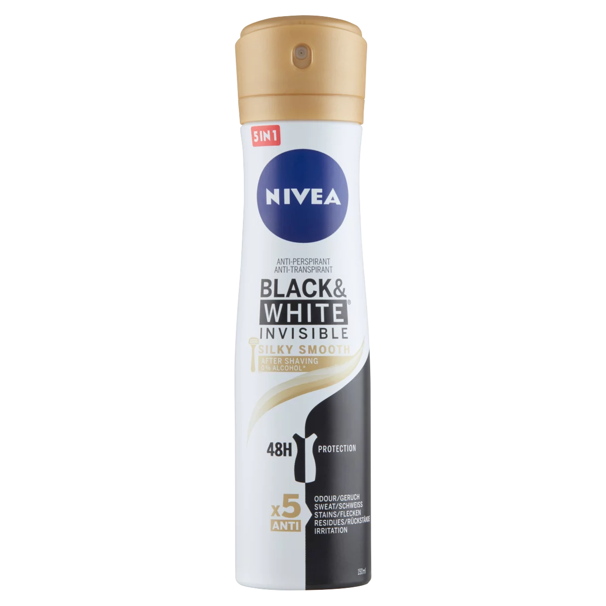 NIVEA Black & White Invisible Silky Smooth deo spray 150 ml