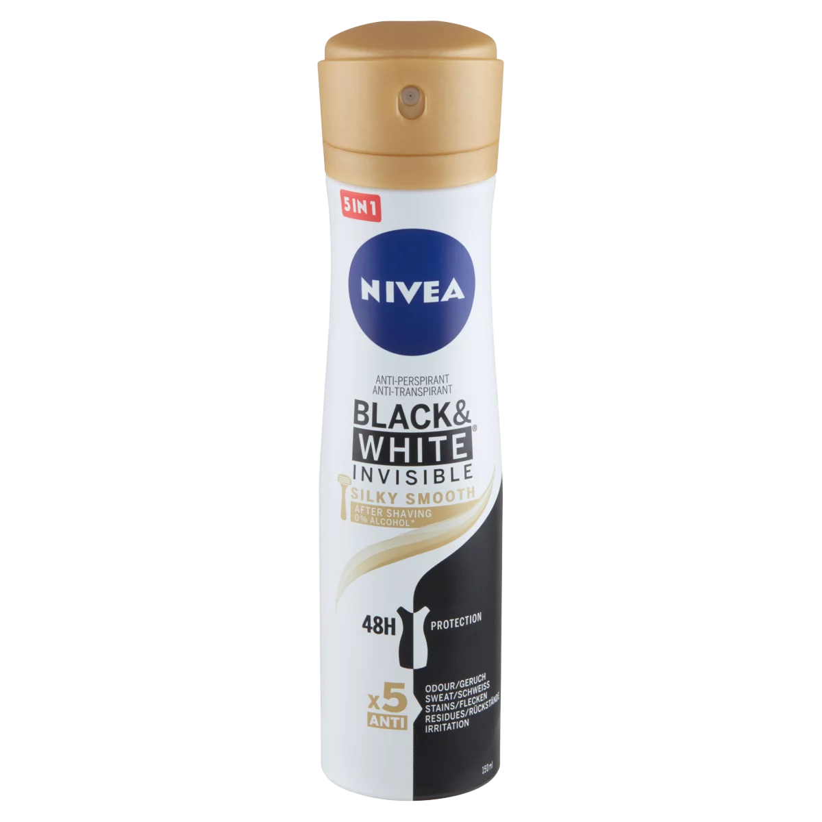 NIVEA Black & White Invisible Silky Smooth deo spray 150 ml