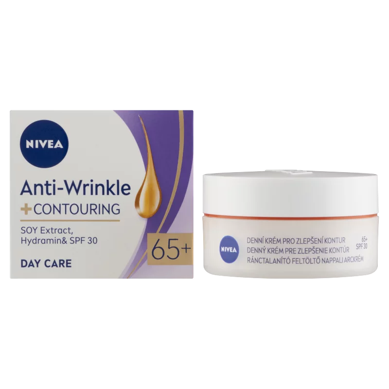 NIVEA Anti Wrinkle 65+ ránctalanító, feltöltő nappali arckrém 50 ml