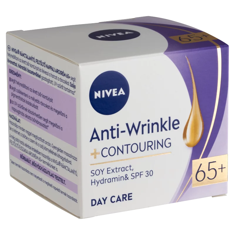 NIVEA Anti Wrinkle 65+ ránctalanító, feltöltő nappali arckrém 50 ml