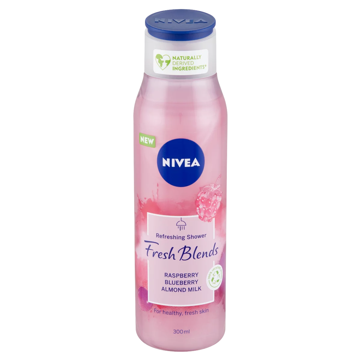 NIVEA Fresh Blends Raspberry Blueberry Almond Milk tusfürdő 300 ml