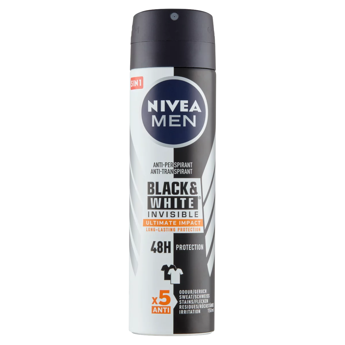 NIVEA MEN izzadásgátló spray Black & White Invisible Ultimate Protect 150 ml