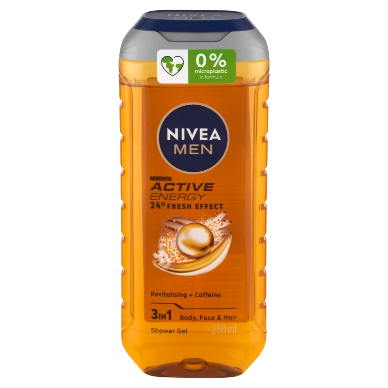 NIVEA MEN Active Energy 3 az 1-ben tusfürdő testre, arcra, hajra 250 ml