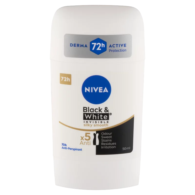 NIVEA Black & White Invisible Silky Smooth izzadásgátló 50 ml