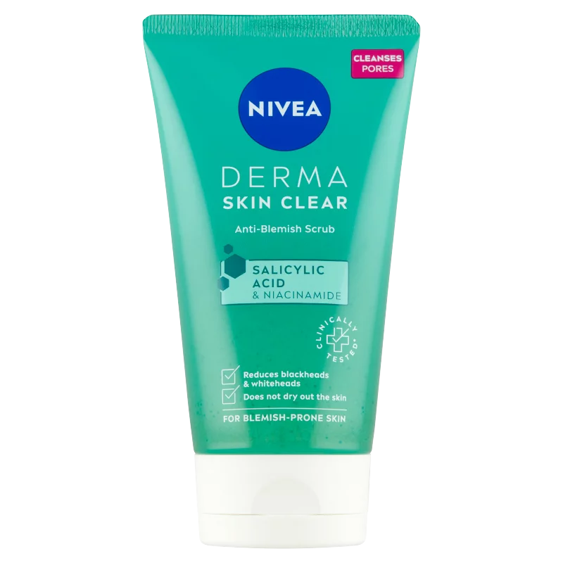 NIVEA Derma Skin Clear tisztító hatású bőrradír 150 ml