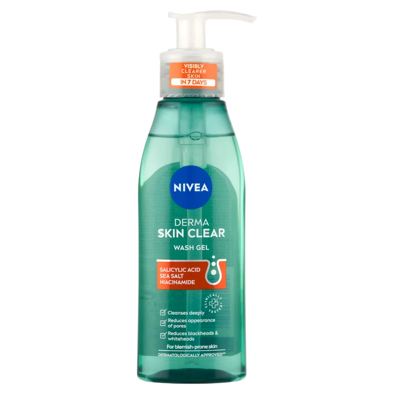 NIVEA Derma Skin Clear arctisztító gél 150 ml