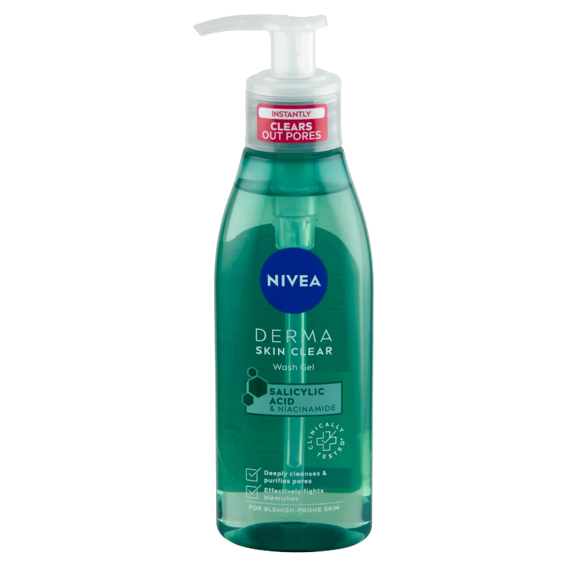 NIVEA Derma Skin Clear arctisztító gél 150 ml